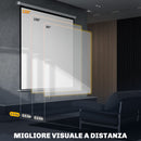 Telo Proiettore 120"" Formato 1:1 a Parete o Soffitto 223x8x223 cm Bianco 