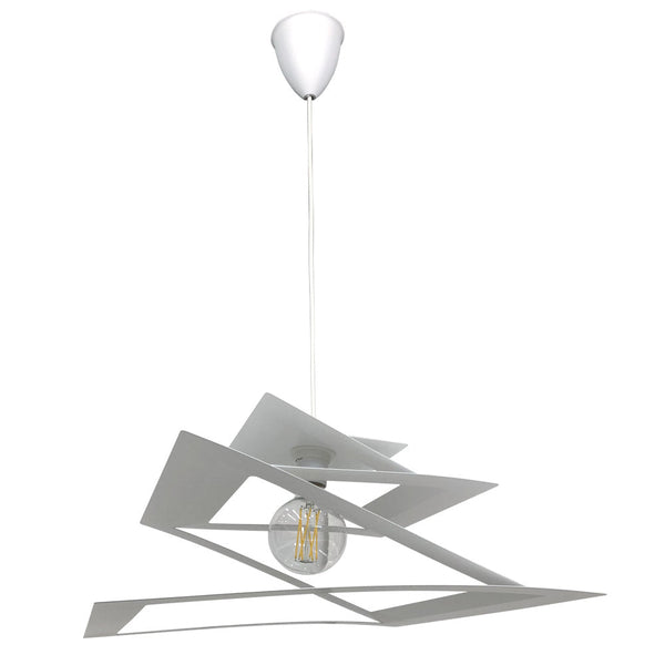 acquista Sospensione 1xE27 Montatura Quadro Bianco E-Energy Fabiola