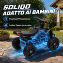 Quad Elettrico per Bambini 18-48 Mesi 6 V 2 km/h 67x38,5x43 cm con Marce Avanti Portata 25 kg in PP e Acciaio Nero      