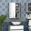 Pensile da Bagno 2 Ante Specchio in MDF 60x15x75 cm  Morning Bianco
