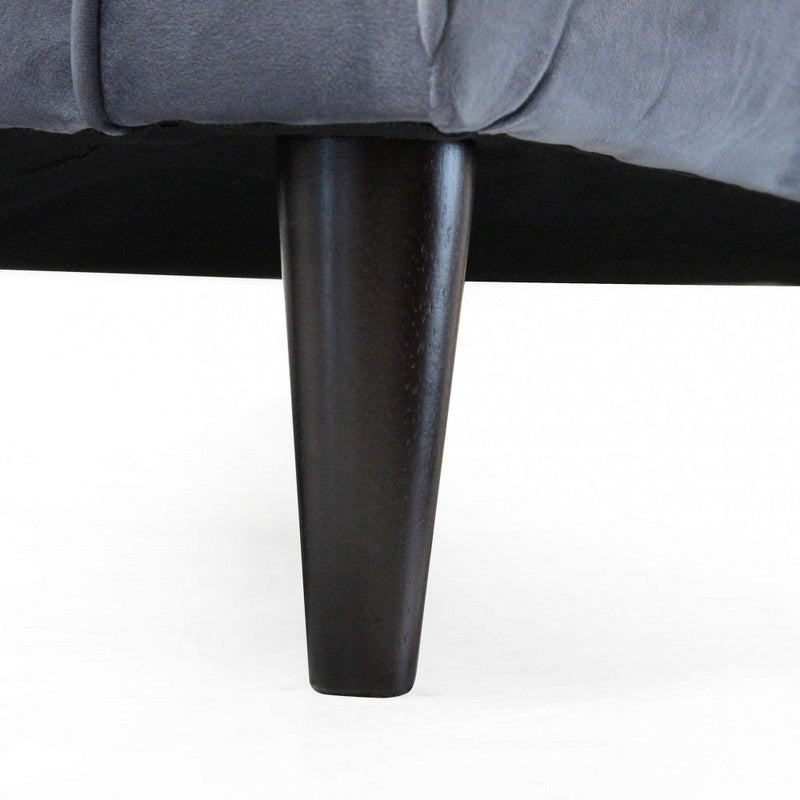 Divano 3 Posti Chandler 196x81x89 h cm in Velluto Grigio chiaro