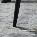 Set 2 Sedie Imbottite 43x58x90 cm in Tessuto Marrone Chiaro