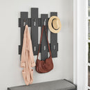 Appendiabiti da Muro Attaccapanni Montaggio a Parete 64x4x79 cm in Legno Antracite      