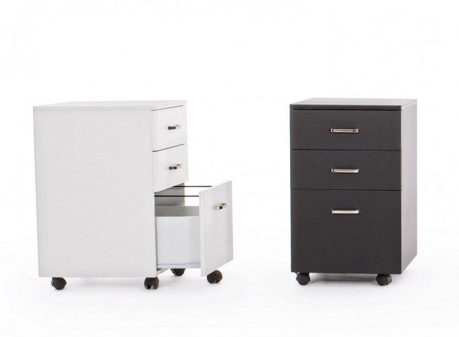 Cassettiera Nadir 3 Cassetti Frassino Bianco in Legno