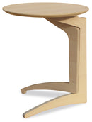 Tavolino Pieghevole da Salotto Ø53x63 cm in Legno Naturale
