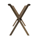 Portariviste da terra 22x38x33 cm in legno scuro richiudibile