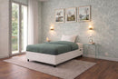 Letto 1 Piazza e Mezza Contenitore Imbottito Similpelle Bianco Boxmax Varie Misure