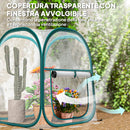 Mini Serra Pop Up 70x70x80 cm Pieghevole in Acciaio e Plastica   