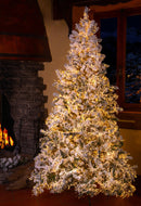 Albero di Natale Artificiale H275 cm Abete innevato 8400 Led e 1274 Tips 