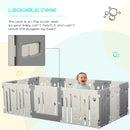 Box Recinto Attività per Bambini 190x150x64 cm  Grigio e Bianco