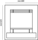 Camino a Bioetanolo da Incasso 60x30x62,5 cm Karlsen Inserto Nero