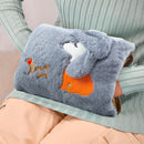 Borsa Acqua Calda Elettrica Ricaricabile Scaldamani Peluche Grigio