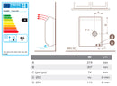 Stufa a Gas Metano 98,5x22,5x58,5 cm Italkero Poster SP 90 Bianco