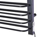 Scaldasalviette Elettrico 200W da Parete Nero 50x18x80 cm 