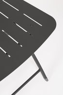 Set Tavolo e 2 Sedie da Giardino in Acciaio Yvonne Antracite