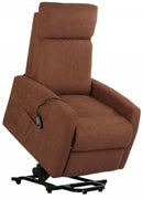 Poltrona Alzapersona Elettrica 1 Motore in Tessuto Marrone