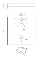 Base Portaciottolo per Fontane 40x40x8 cm in Metallo con Base in Cemento Belfer 42/BSE/10 Avorio