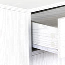 Mobiletto Multiuso 63x95x33 cm in Legno Melaminico Rovere Sbiancato