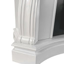 Camino Elettrico da Terra 123x39x100 cm Parigi In Legno Bianco      