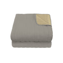 Trapuntino Double Face 100gr in Microfibra Panna\/Grigio Chiaro Varie Misure