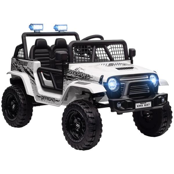 sconto Macchina Elettrica Fuoristrada per Bambini 12V con Doppio Motore Telecomando e Luci Bianco