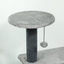 Albero per Gatti Multilivello 103 cm con Cuccia e Tiragraffi in Sisal Grigio      