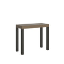 Consolle Allungabile 90-196x40x77 cm Everyday Small Tortora Telaio Antracite 