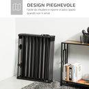 Recinto per Cani Gatti Pieghevole 362,5x2x76 cm 6 Sezioni in Acciaio Nero