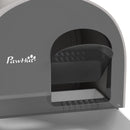 Lettiera per Gatti Chiusa con Filtri 43x44x47 cm Paletta e Vassoio  in PP Grigio