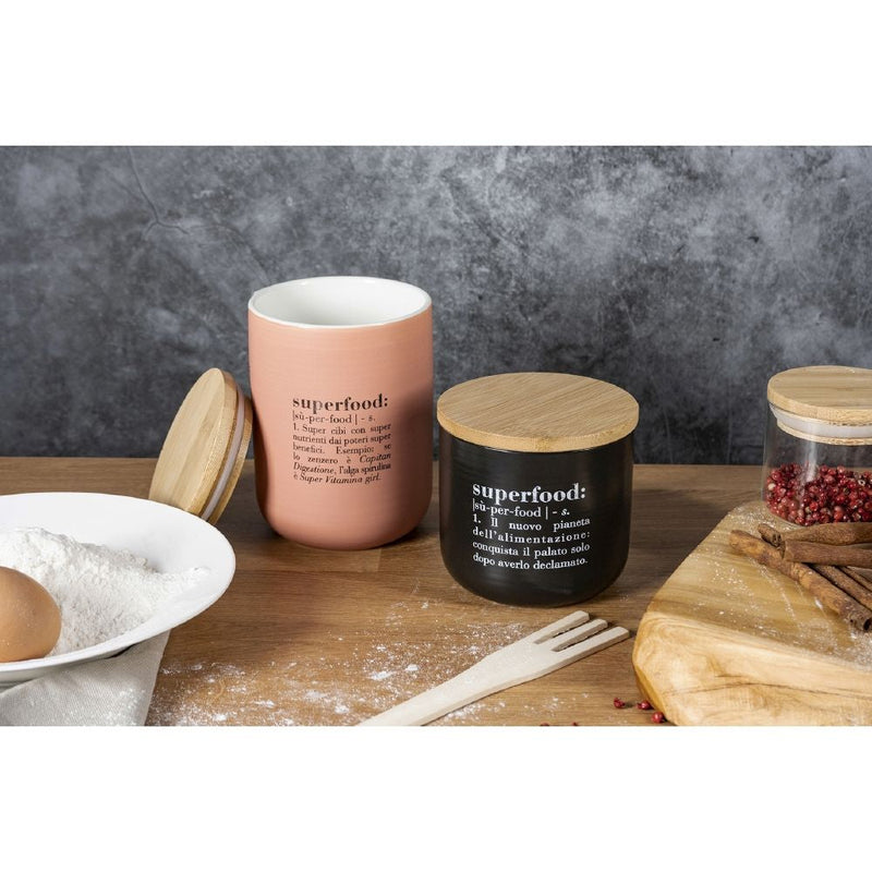 Barattolo Superfood 750 ml in New Bone China VdE Tivoli 1996 Rosa
