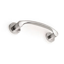 Maniglia Curva con Rosette Ø50 mm per Porte Scorrevoli Alluminio Nichel Satinato 4 Pezzi Emuca