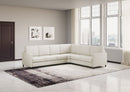 Divano Angolare 6 Posti 281x241x85 cm Karay in Tessuto Latte