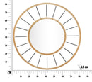 Specchio da Muro Glam Dark Ø81x6,5 Misura Specchio Ø41,5 cm in Ferro Oro e Nero