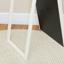 Specchio Illuminato con Luci LED Regolabili e Pulsante Touch 40x5x160 cm in Vetro e MDF Bianco      