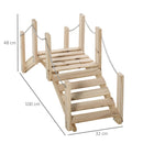 Portapiante Fioriera da Giardino 100x32x48 cm a Forma di Ponte in Legno
