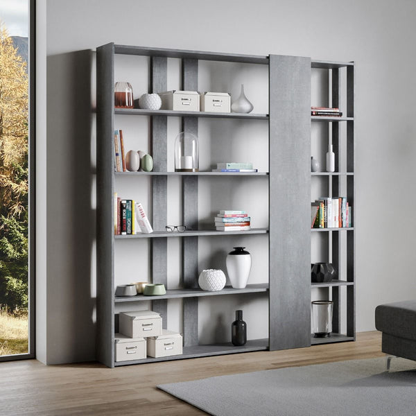 prezzo Libreria Moderna 5 Ripiani 178x36x204 cm in nobilitato Grigio