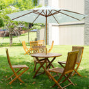 Ombrellone da Giardino Ø3 m Palo Ø38 mm in Legno Bianco 