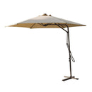 Ombrellone da Giardino Zenith Decentrato Ø3 m in Acciaio Tortora