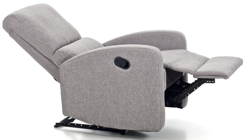 Poltrona Relax Reclinabile Manuale in Tessuto Fiorella Grigia