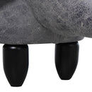 Pouf Poggiapiedi Elefante 72x35x36 cm  Grigio