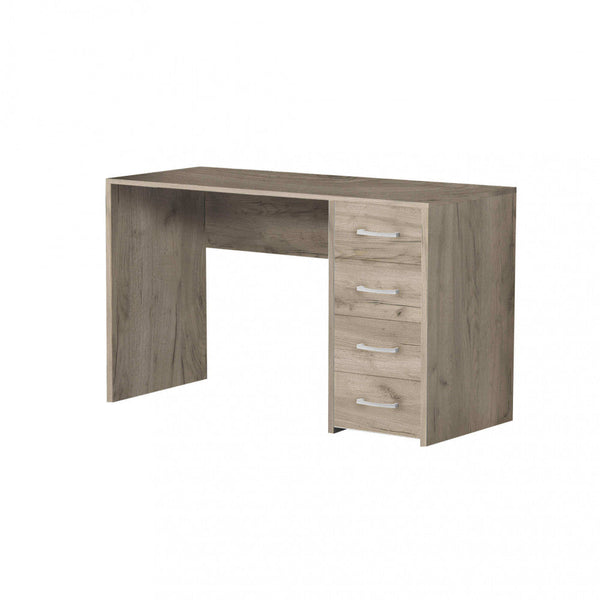 Scrivania Porta Pc Topaz Olmo 120x50x74 h cm in Truciolare bilaminato Rovere grigio sconto