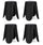 Set 4 Sgabelli  Ø37x47 cm in Similpelle Imogen Nero