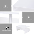 Tavolino Basso 90x60x42 cm in Truciolato Bianco