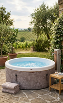 Vasca Idromassaggio Spa Cocoon Smontabile Trasportabile Gonfiabile Ø180x65 cm in PVC Marrone