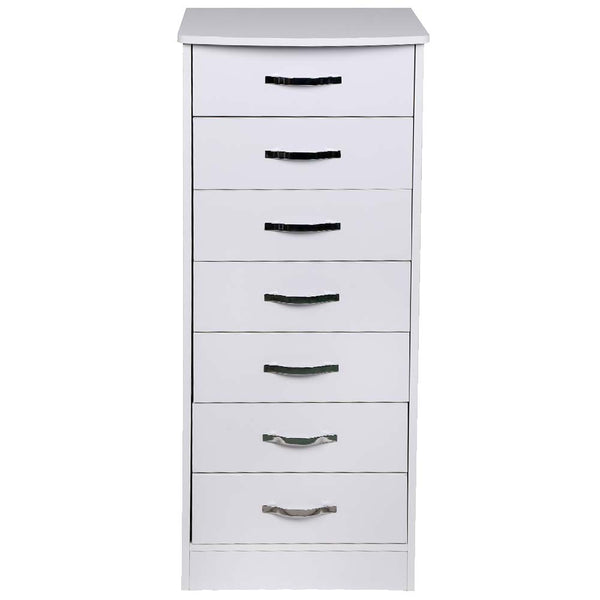 Mobile Cassettiera 7 Cassetti Settimino in legno MDF 46x42x116cm Bianco Moderno prezzo