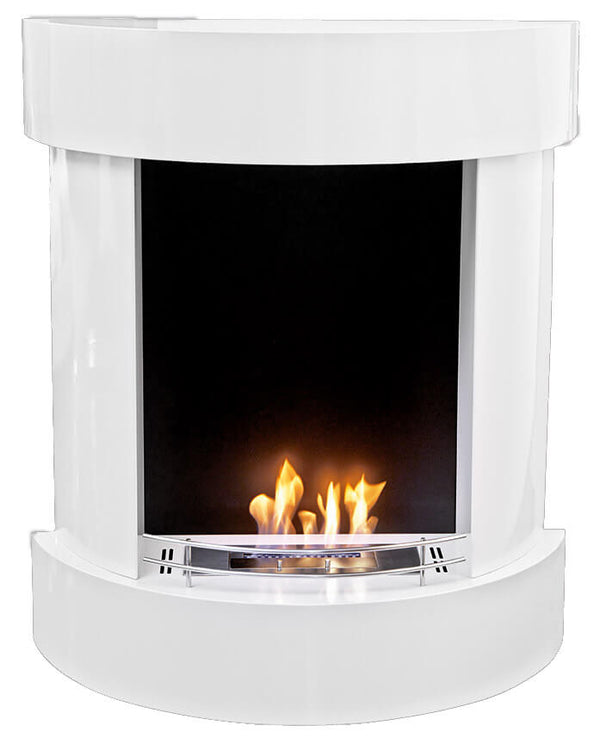 sconto Camino a Bioetanolo da Pavimento 110x95 cm Karlsen Sanremo Bianco