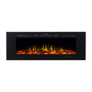 Camino Elettrico da Incasso 54,4x165,1x14 cm Effetto Fiamma 1500W Avalon Nero