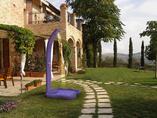 sconto Piatto Doccia da Esterno Giardino in Polietilene HD Arkema Lake Blu Ocean