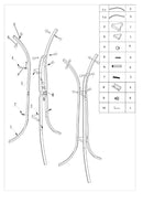 Appendiabiti da Terra X 52x63x183 cm in Metallo e Quercia      