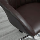 Sedia Poltrona Operativa da Ufficio 60x59x79-89 cm in Similpelle Marrone